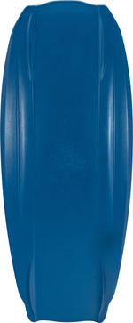 Bottom view of the THEORY kneeboard in solid blue with molded channels for stability and performance.