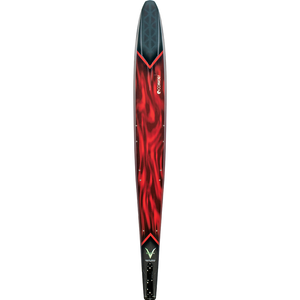 Top view of the 2024 Carbon V highlighting its sleek black carbon fiber finish with a bold red gradient and sharp accents.