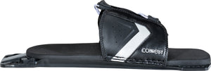 Right-side view of the Lace Adjustable RTP, a black rear toe plate with silver accents, cushioned footbed, and lace closure.