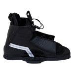 Inside view of the Hale wakeboard binding featuring supportive ankle padding and a durable baseplate.