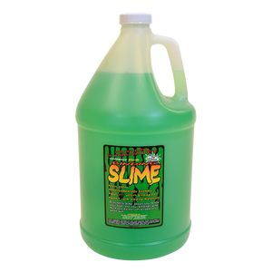 One-gallon jug of green Binding Slime with a built-in handle and a colorful label highlighting its eco-friendly formula.