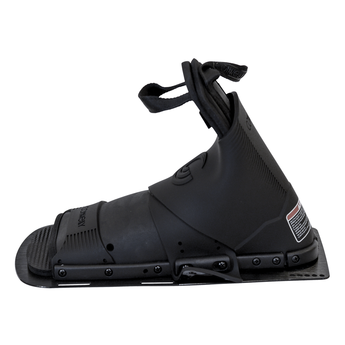 Side view from the opposite angle of the Stoker Front binding, showing textured footbed and molded overlays for support.