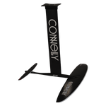 Angled view of black foil assembly with large front and rear wings and Connelly branding on mast.