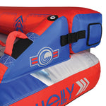 Close-up of Switch 3 side showing padded armrest and buckle strap.