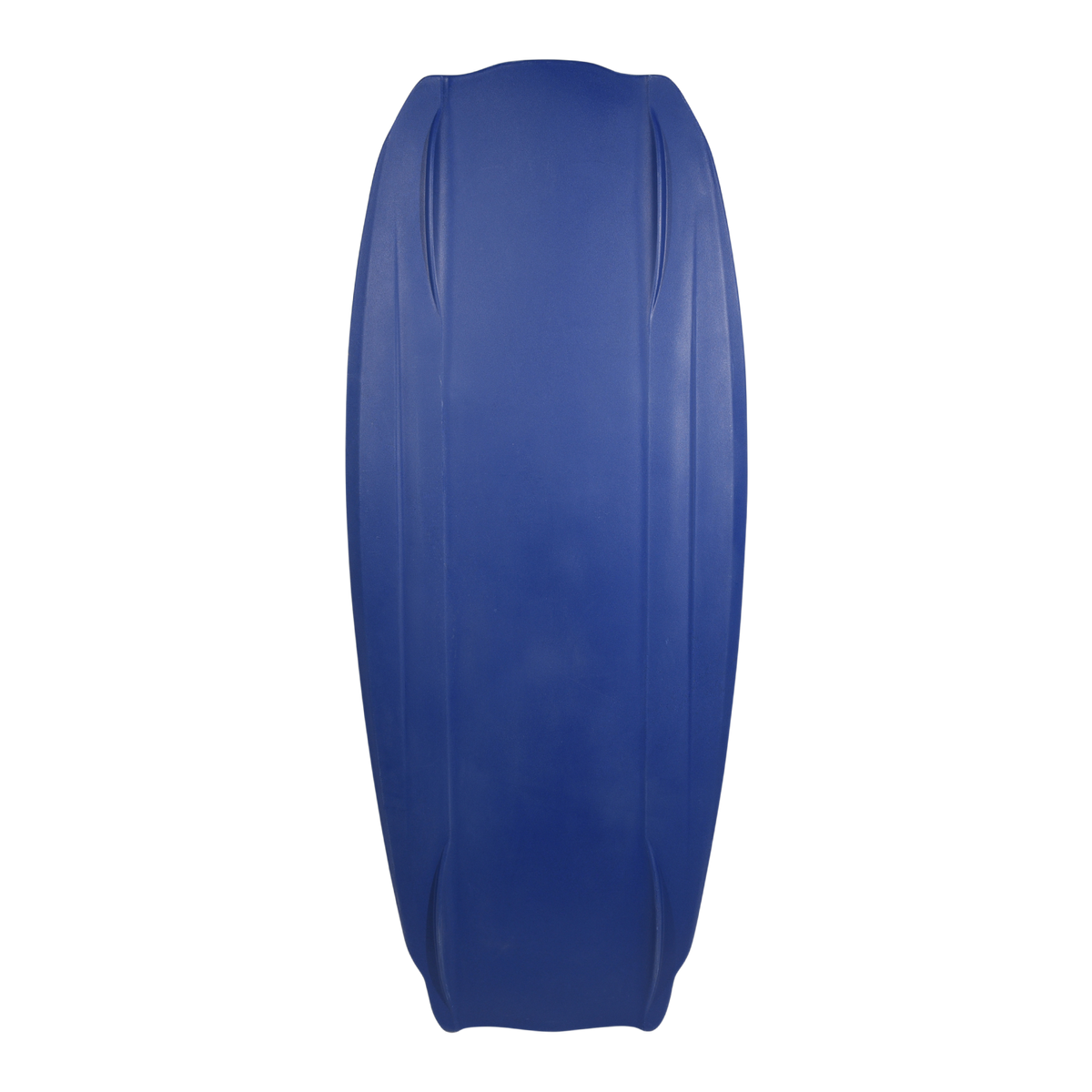 Bottom view of the Theory kneeboard in solid blue with molded tracking channels.