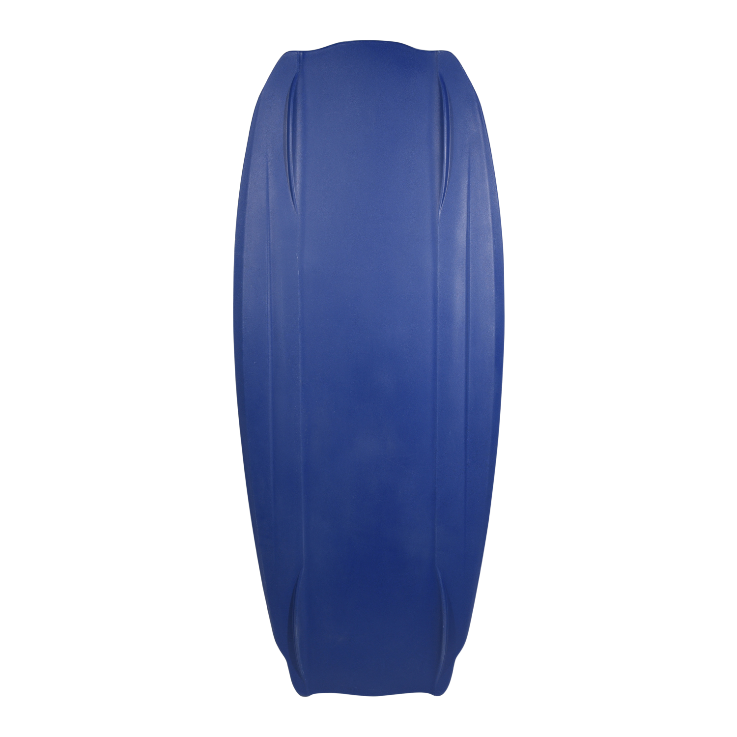 Bottom view of the Theory kneeboard in solid blue with molded tracking channels.
