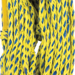 60' 2-rider safety tube rope in volt yellow and blue with floating neoprene strand, reflective tape, and a rope keeper.