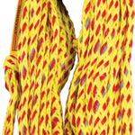 60' 2-rider safety tube rope in volt yellow and red with floating neoprene strand, reflective tape, and a rope keeper.