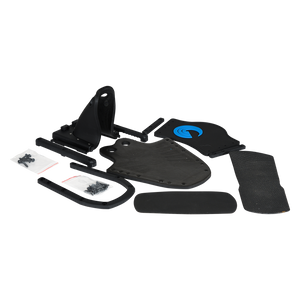 Angled view of the Adult Combo Ski Binding Kit with plates, straps, and hardware.