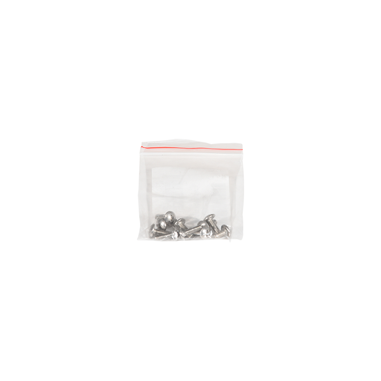 Front view of the Slalom Ski Screw Set in a small clear bag.