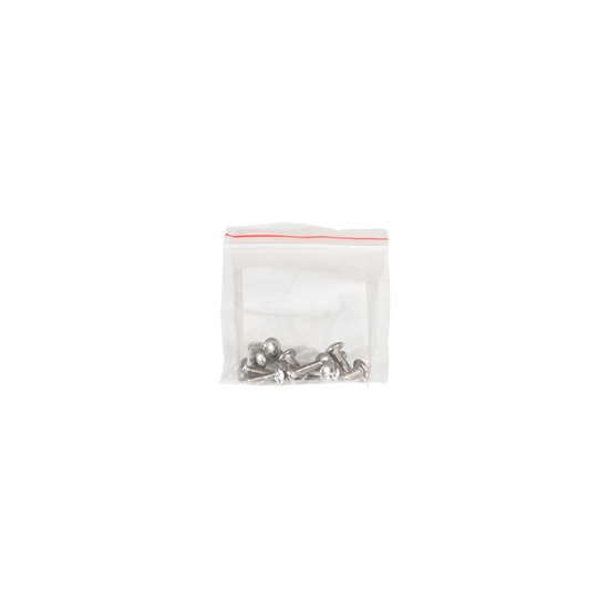 Front view of the Slalom Ski Screw Set in a small clear bag.