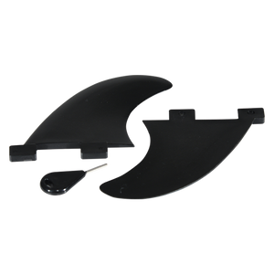 Top view of the 3.6" Surf Fins for FCS System with fins and mounting tab.