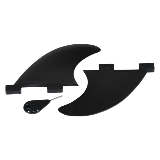 Top view of the 3.6" Surf Fins for FCS System with fins and mounting tab.