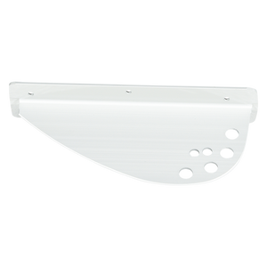 Angled view of the Performance Slalom Fin with drilled cutouts and mounting holes.