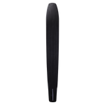 Bottom of the Connelly Big Easy water ski, featuring a smooth black finish with a fin slot.