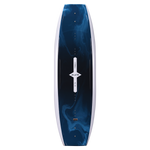 Top view of Blaze wakeboard with a deep blue top, white accents, and a sleek marbled design for high-performance riding.