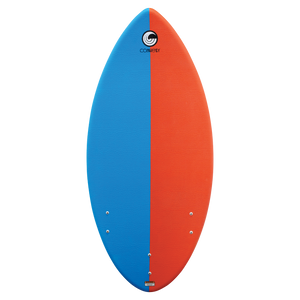 Top of the DASH Kid's Board, featuring a textured blue and orange surface for enhanced grip.