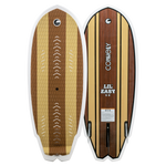 Top and base view of the Lil Easy wakesurf board, displaying the textured deck and woodgrain bottom.