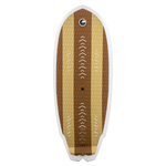 Top view of the Lil Easy wakesurf board, featuring a brown and tan textured deck with diamond traction padding.