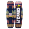 Top and base view of the Woodro wakeboard showing the blue gradient pattern, white branding, and graphic logo.