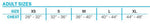 Chart displaying adult sizes for the Women's Aspect Neo, with chest measurements for XS (28"-32") through XL (44"-48").