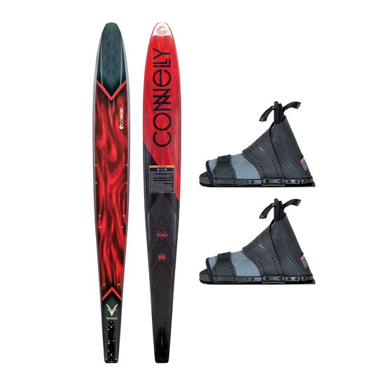 Carbon V Waterski w/Double Comp Boots
