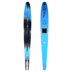 Top and base view of Concept water ski in black and blue gradient design.