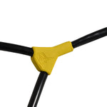 Close-up view of the yellow connector on the 65' Spectra Rope.