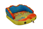 Angled front view of the Super Fun 2 tube, showing grab handles and rope attachment.