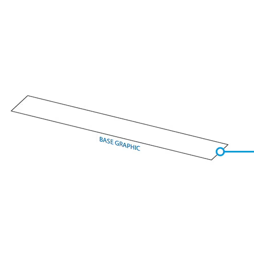 A white ribbon banner with the text BASE GRAPHIC and a small circle on the right.