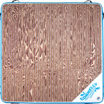 Top-down view of the Party Cove Dock Deluxe, showcasing a woodgrain-textured surface, blue border, and Connelly branding.