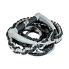 Coiled LG Suede rope in red and black with a bold red handle and black grip, featuring a braided rope for durability.