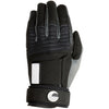 Front view of the Men's Team Glove in black and gray with a ribbed top, reinforced fingers, wrist strap, and logo patch.