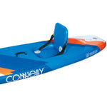 The Pacific ISUP’s built-in seat with adjustable straps for extra back support.