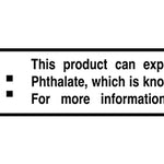 A California Proposition 65 warning label indicating potential exposure to harmful chemicals.
