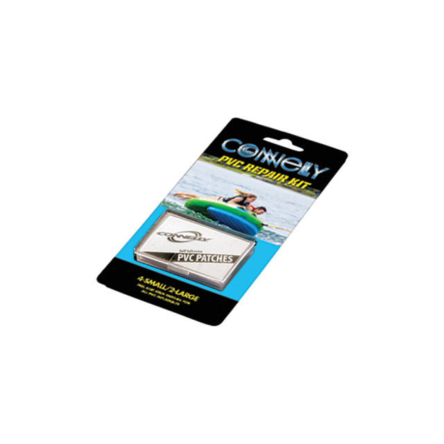 Repair Kit in a case with an inflatable watercraft image.