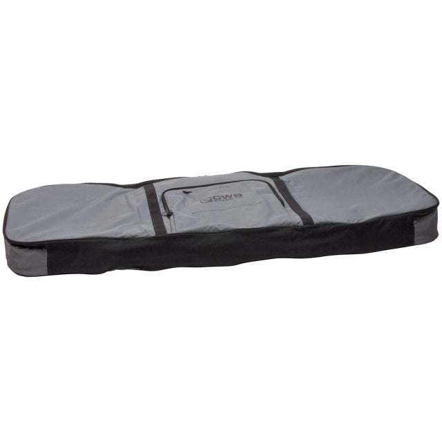 Team Padded Board Bag, a gray and black padded wakeboard bag with a front zippered pocket and reinforced edges.